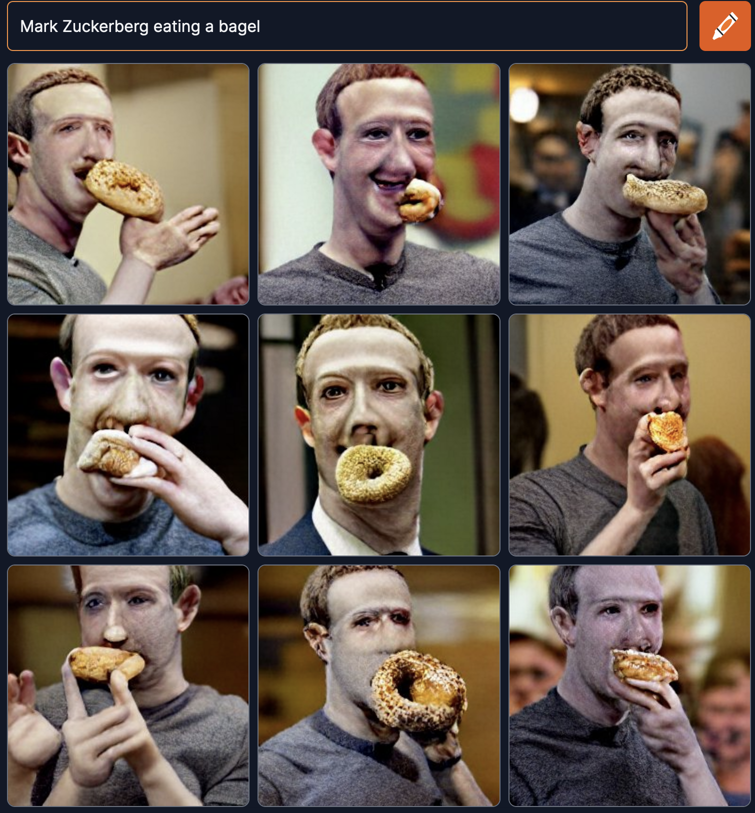Mark Zuckerberg Eating A Bagel